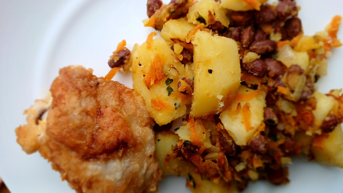 Идеальный гарнир: картофель с фасолью к любому блюду