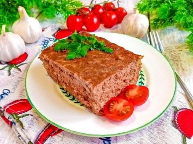 Легкая и сытная запеканка из печени с рисом для уютного ужина