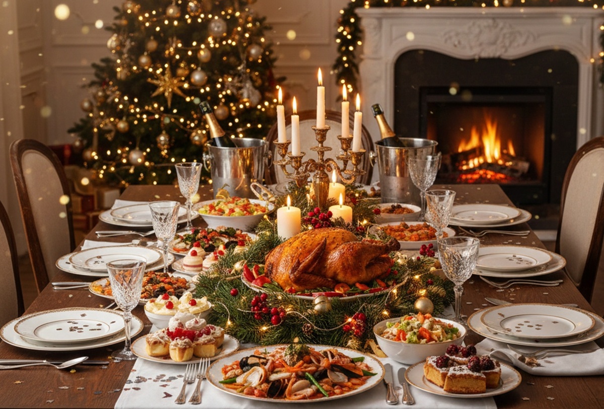 Как составить новогодний стол 2026: удачные блюда для года Красной Лошади