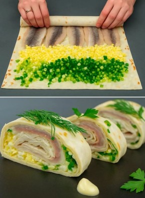 Невероятный рулет из селедки на праздничный стол