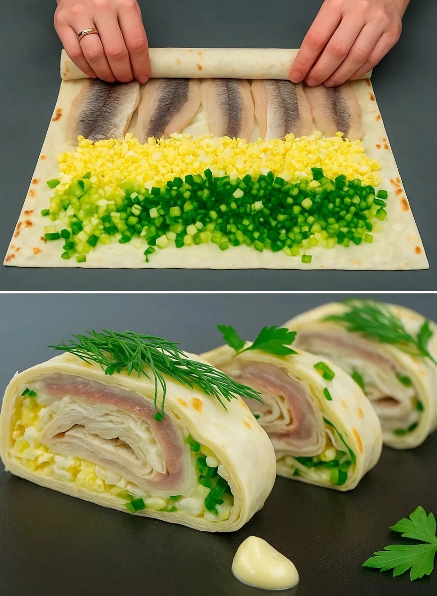 Невероятный рулет из селедки на праздничный стол