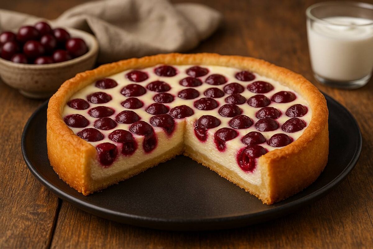 Творожный пирог с вишней: кусочек лета на вашем столе