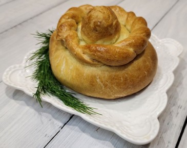 Овощное рагу в горшочке из теста