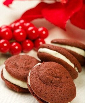 Мятное печенье с шоколадной начинкой