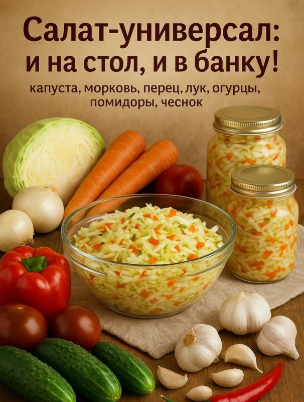 Салат для всех случаев жизни: легкость готовки и вкус на зиму